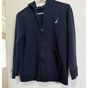 Nautica Boys Full Zip Hoodie Navy Blue Size L 14/16